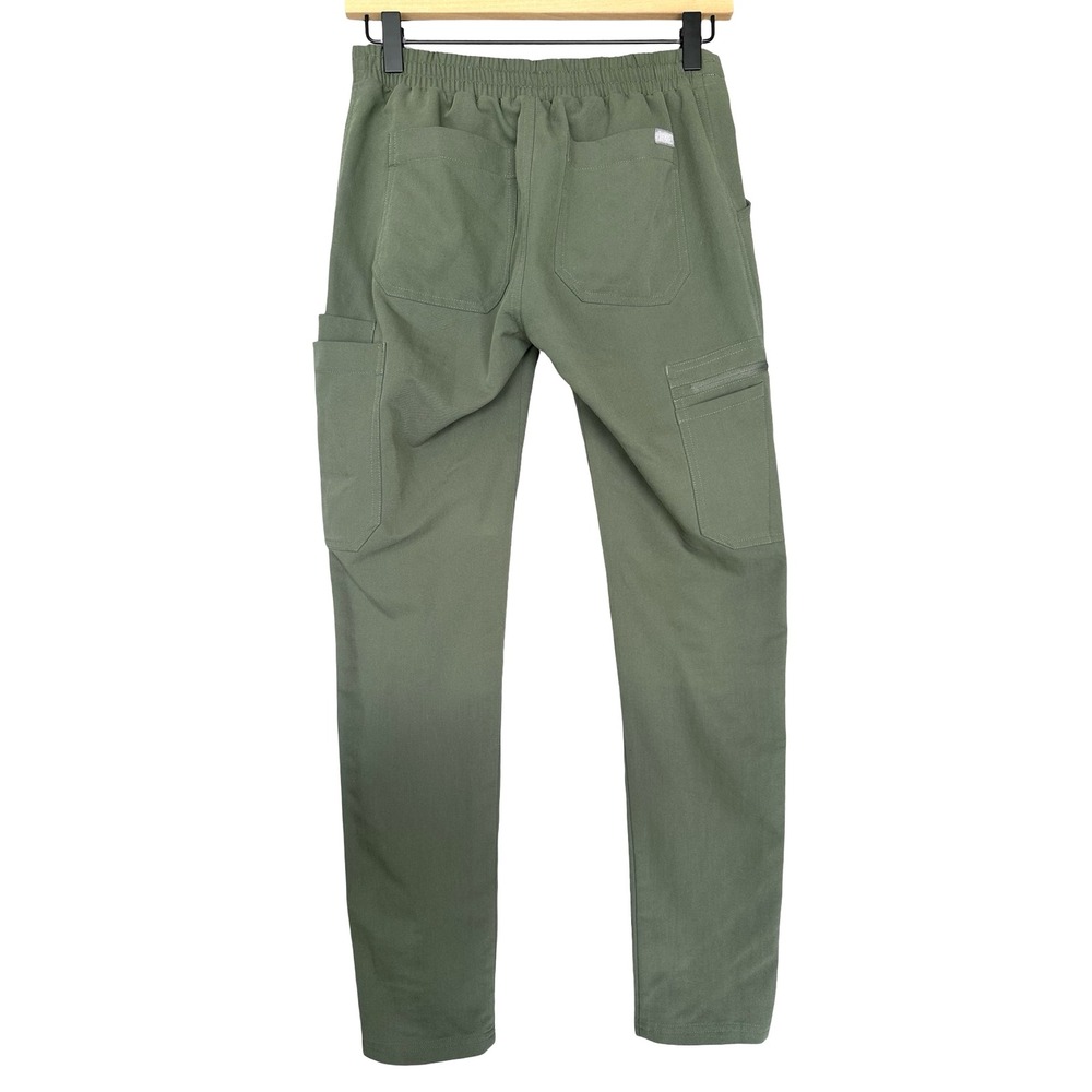 Figs Yola High-Rise Slim Fit Moss Anti-Wrinkle Scrub Trouser Pants Size XXS - Picture 7 of 11
